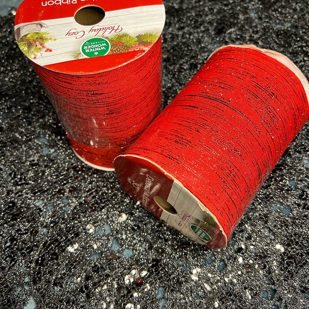 Two 5inch 30feet rolls of Decorative Ribbon
